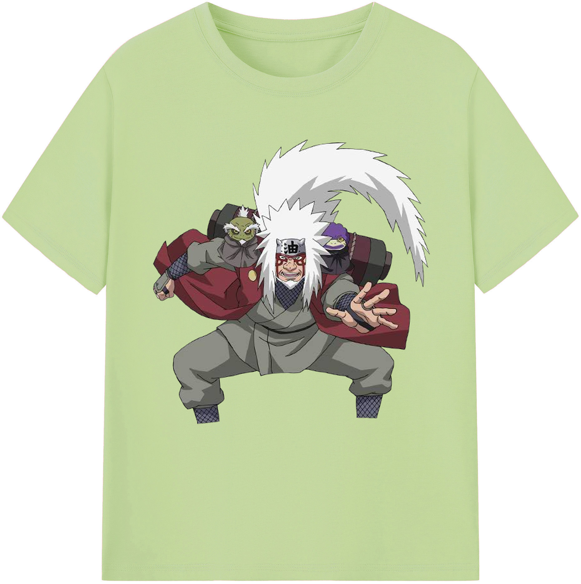 （画像用） NARUTO -ナルト- 自来也（じらいや） Jiraiya 綿100％半袖Tシャツ（フロントプリント）